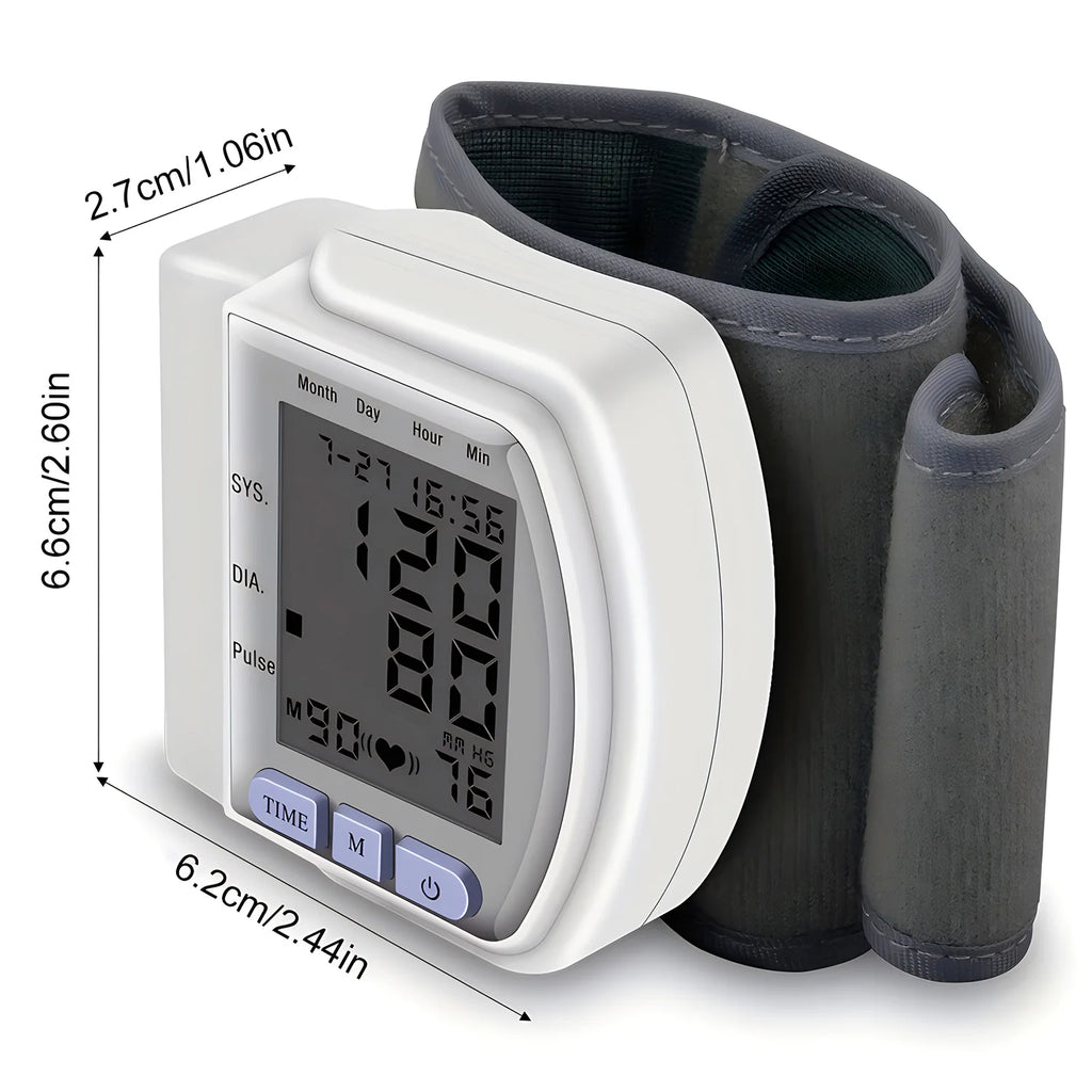 Wrist Digital Blood Pressure Monitor Medical Tonometer Automatic Tonometer Meter Tensiometer Pulse Rate Meter BP