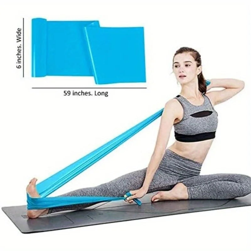 Latex Elastic Resistance Band - 1pc Workout Pilates Band for Gym Home Fitness Exercise