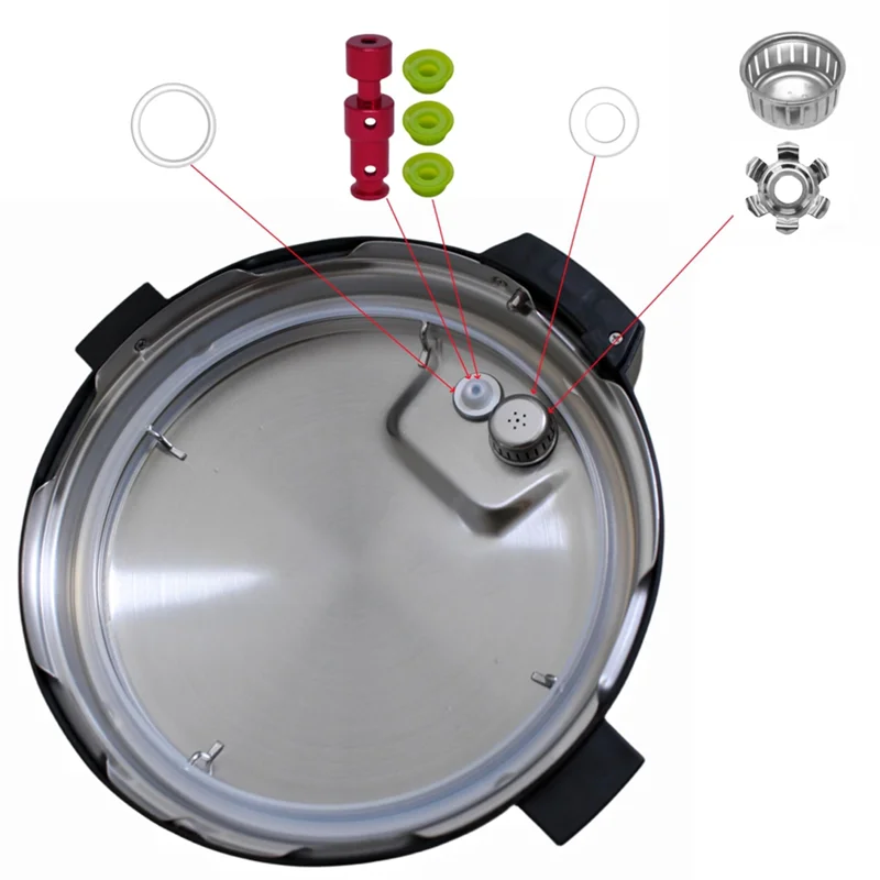 A78E-Steam Release Handle, Sealing Ring, Float Valve Replacement Parts For Instant Pot Pro/Pro Plus 6 QT, Duo Evo Plus 6 QT