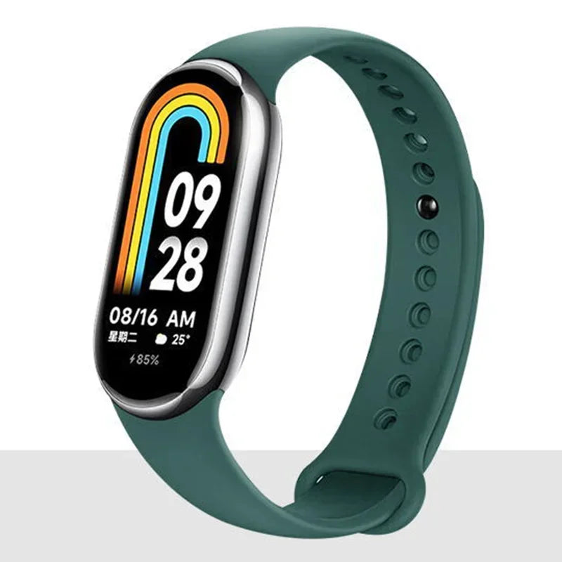 Silicone Strap For Xiaomi Mi band 8-8 NFC Sport Belt Replacement miband8 Bracelet waterproof smart band 8 watchband Accessories