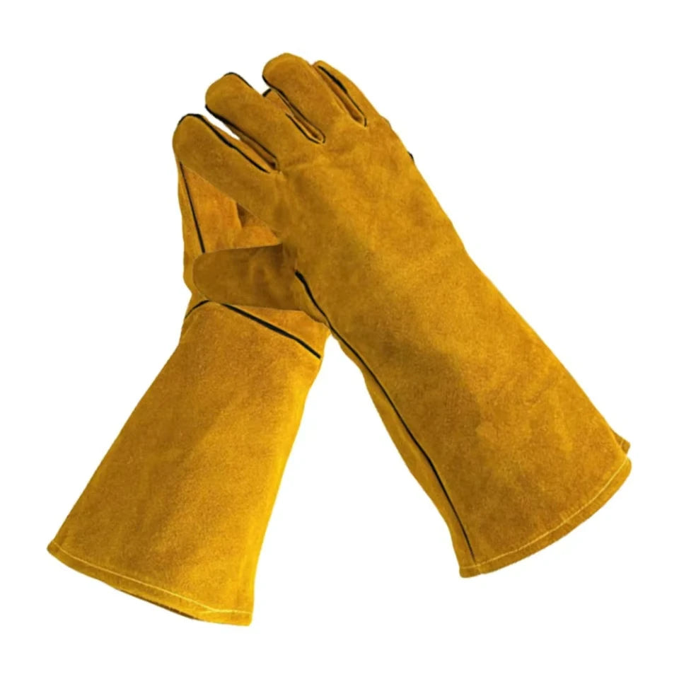 Best Quality Tig Argon Welding Gloves Comfortable Fire-Proof Safety Gloves Latex Coating Cowhide Leather Anti-Slip for Welder