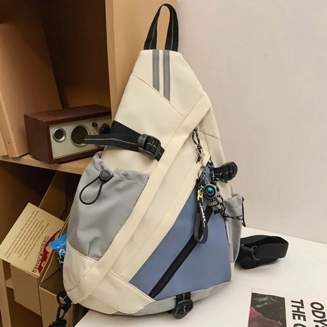 2024 Techwear Style Hip Hop Sport Motorcycle Backpack Men Women Multifunction Waterproof Travel Single Shoulder School Bag