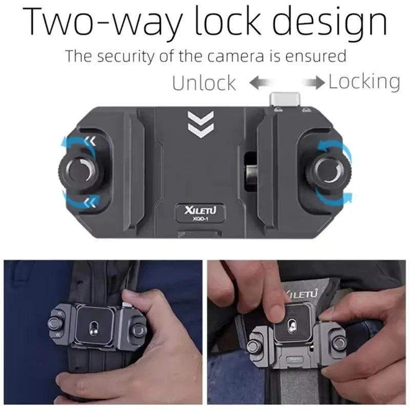 Camera Clip With Plate Camera Quick Release System For Sony Nikon Fuji DSLR Action Camera Backpack Camera Strap Mount