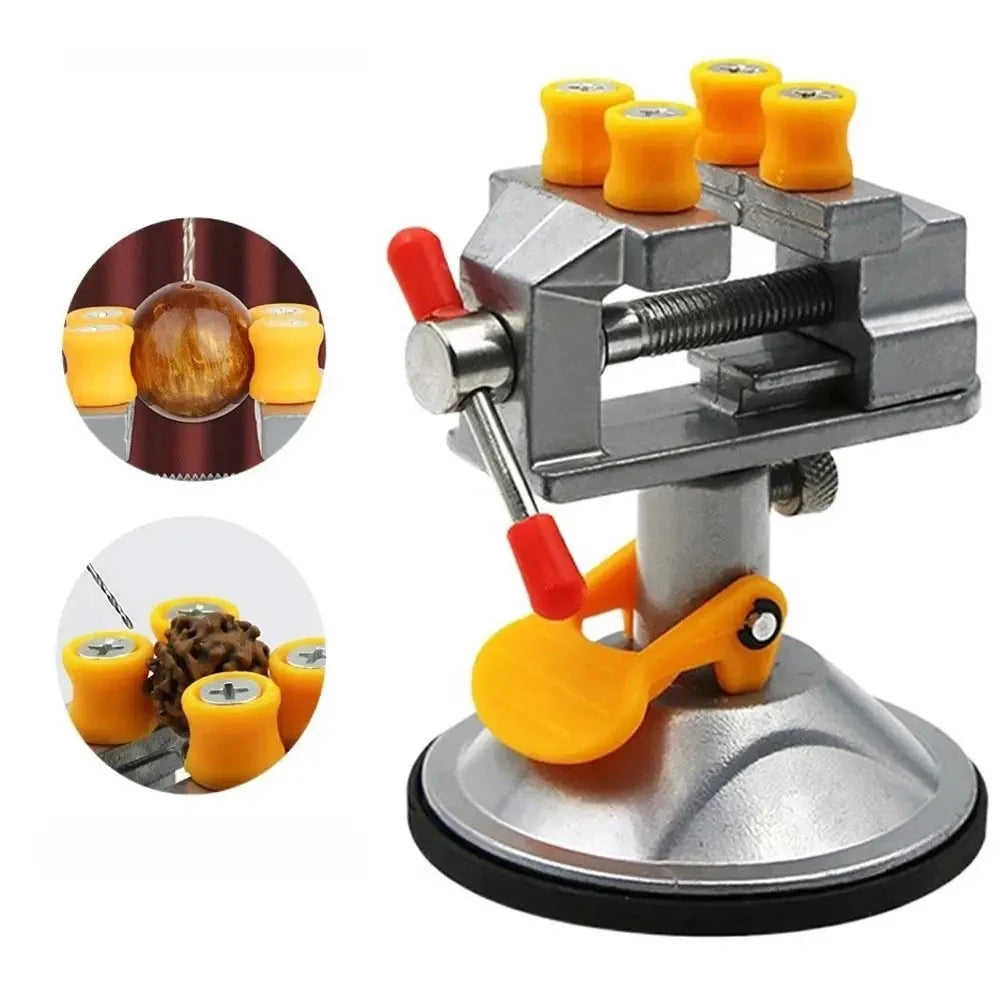 Jewelry Vice Vise Stand Rotatable Drill Press Universal Mini Table Bench Screw Clamp Engraving Table Vice Rotatable Adjustable