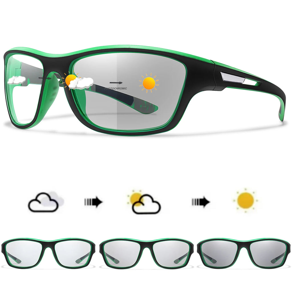 Photochromic Motorcycle Sunglasses Men Women Outdoor Cycling Driving Hiking Eyewear Fishing UV400 Protection Goggles