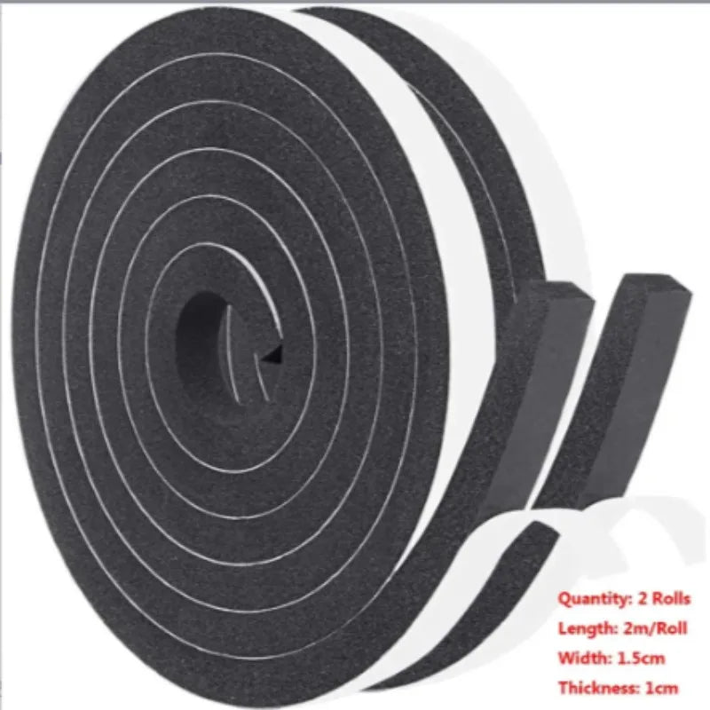 4m Foam Window Sealing Strips Windproof Sound-Proof Door Weather Stripping Dustproof Self-adhesive Tape Door Seam Sealing Strip