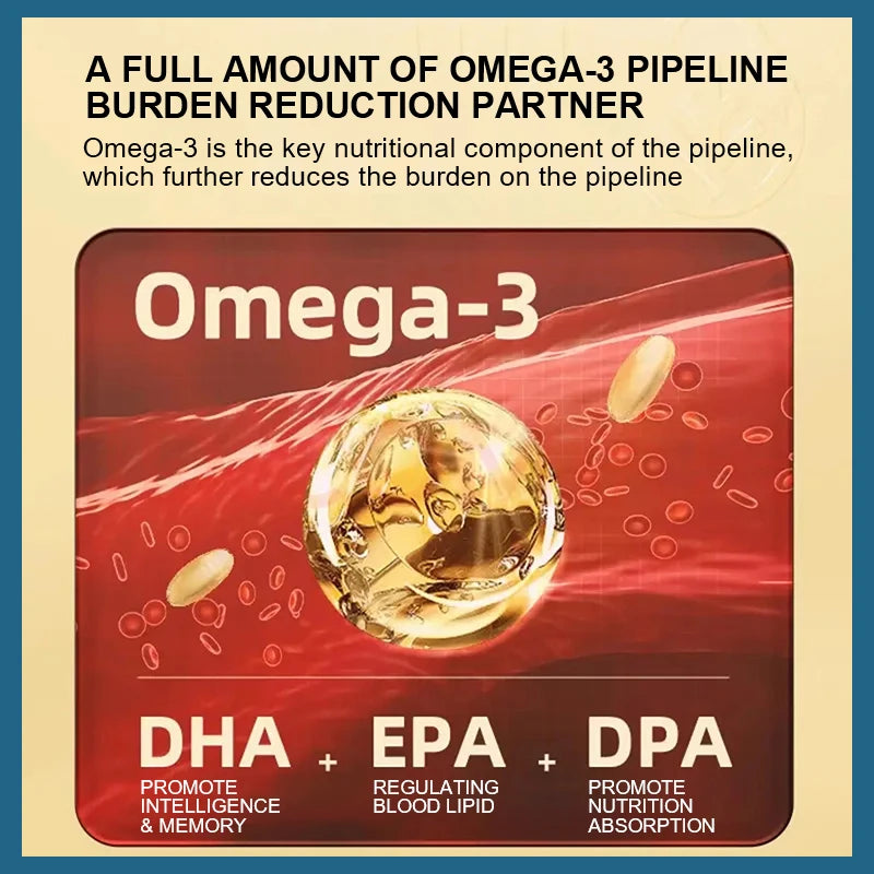 BEWORTHS Seal Oil Capsules Rich in Omega-3, DHA, EPA, DPA Support Immunity, Blood Vessels, and Brain Health Good for Old Men