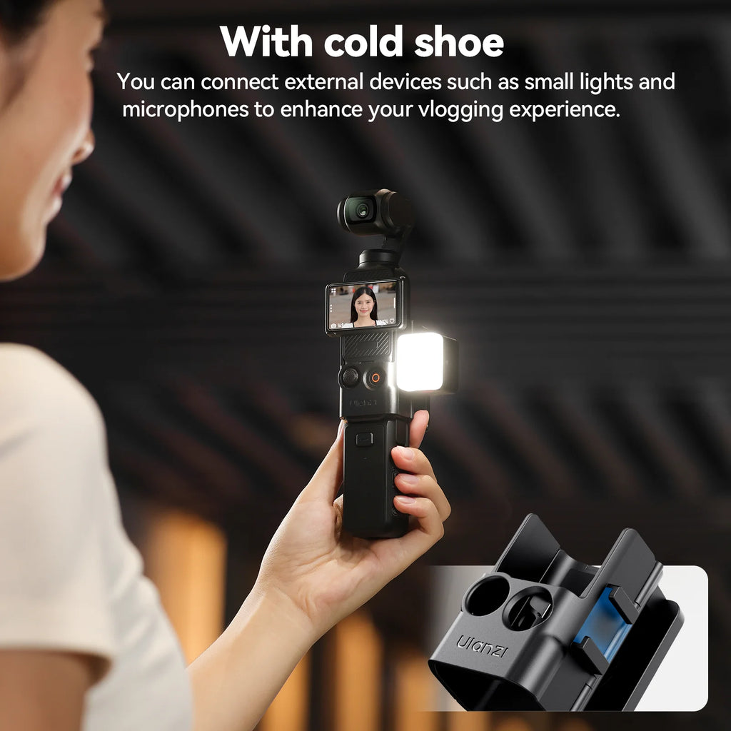 Ulanzi PK15 Pocket 3 4 Magnetic Mount Stand Frame For DJI OSMO Pocket 3 4 Accessory With Clod Shoe For Car Hoods Vlog Video Shoo