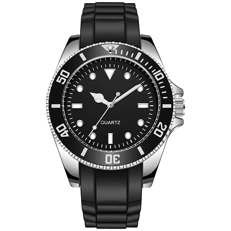 Diver Style Watch Japan Movement Rotating Bezel Fabric Strap 40mm Dial