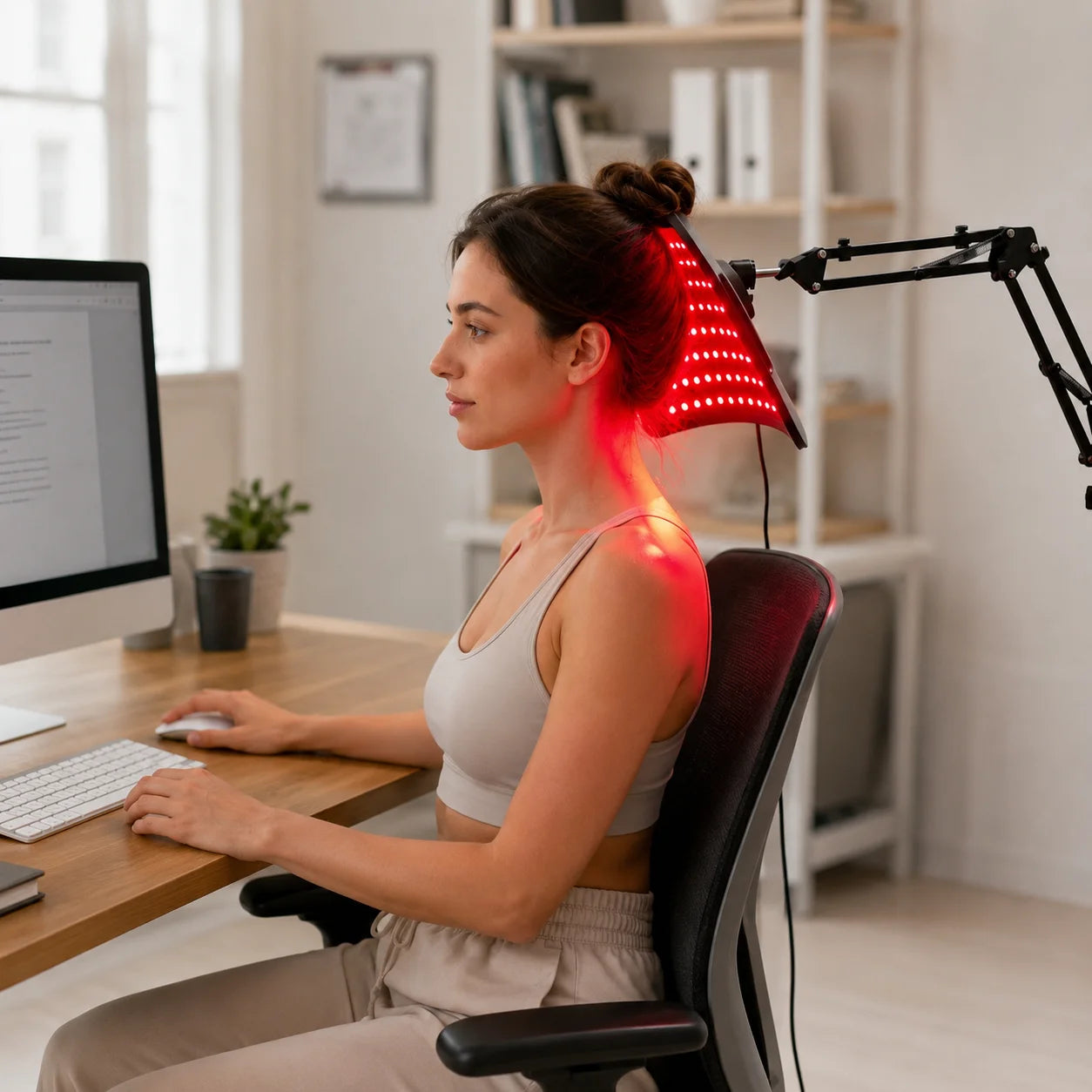 Red Light Lamp For Face and Body Home Use 660nm 850nm Near Infrared Light Panel Device with Adjustable Stand with Timer