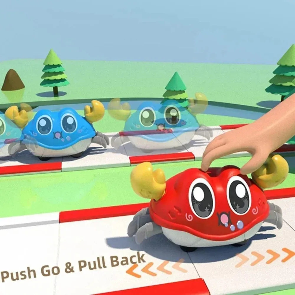 Children's Fun Double Return Force Left and Right Shake Simulation Crab Toy Baby Running Bubble Simulation Crab Crawling