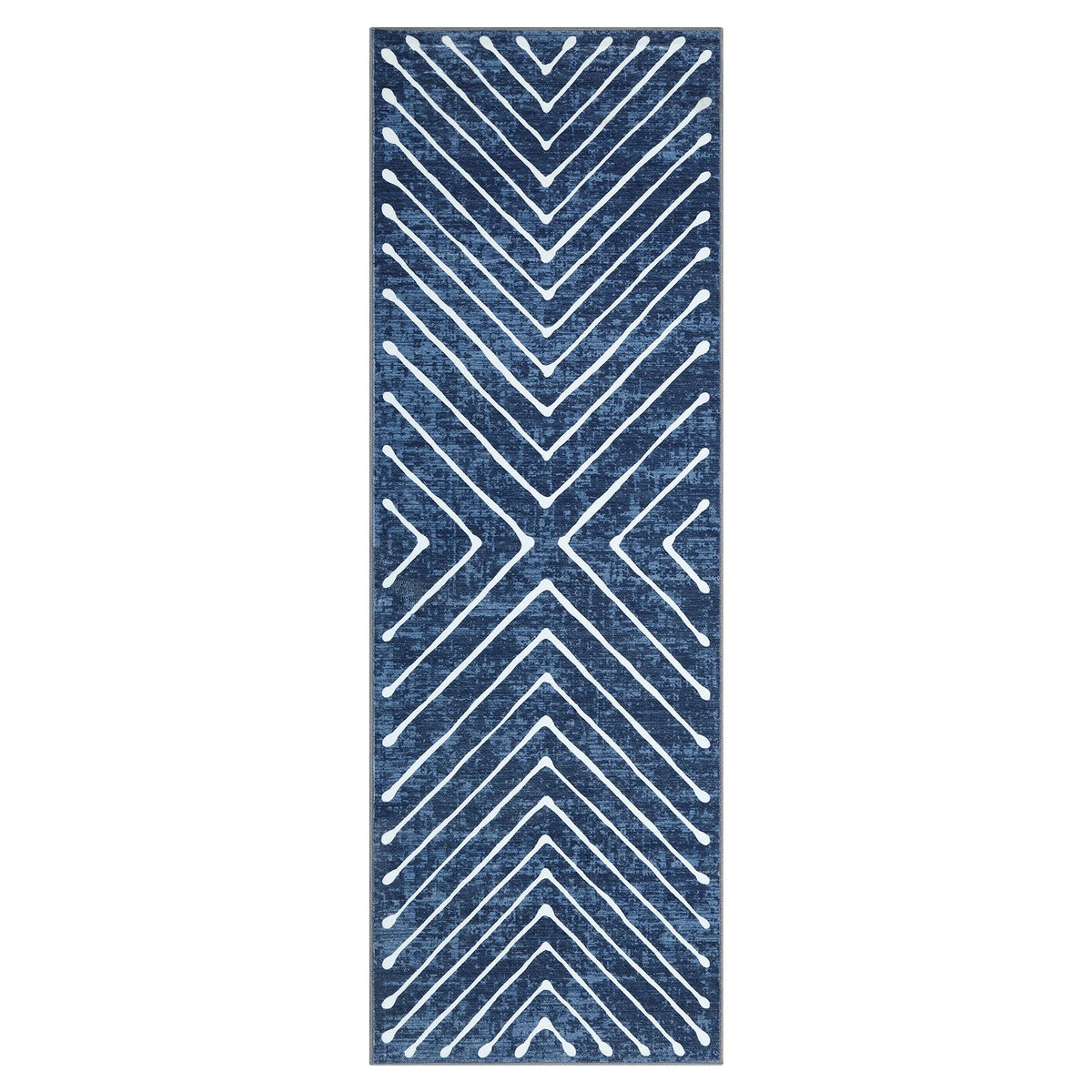 Washable Area Rug – Modern Geometric & Striped Low Pile Soft Carpet, Non-Slip & Mark Resistant for Living Room, Bedroom, Hallway, Dining, Playroom – 2x6FT