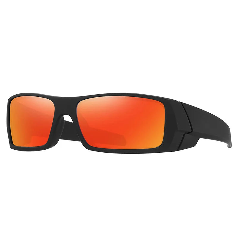Square Frame Polarized Glasses, UV400 Full Frame for Cycling/Fishing, Outdoor Sports Sunglasses, Scratch-Resistant Lenses