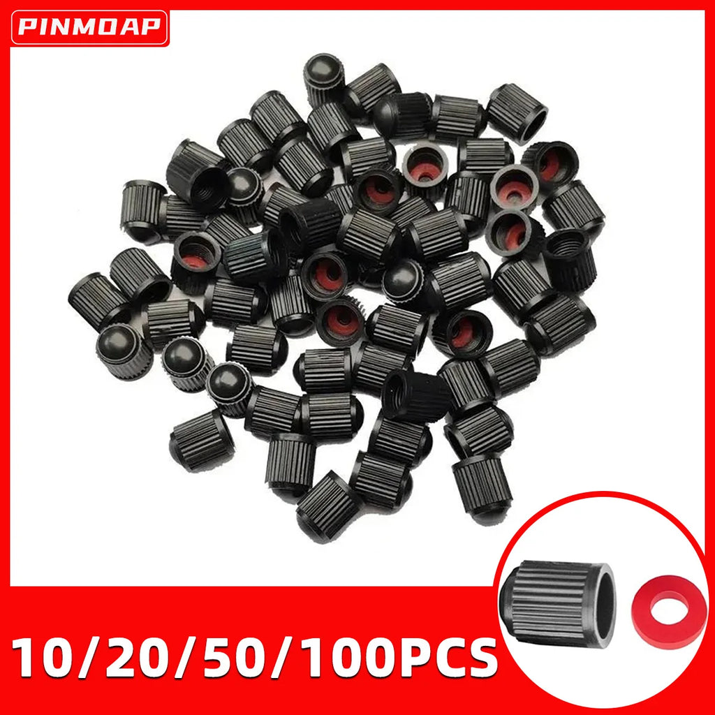 PINMOAP Automotive Tire Valve Cover Dustproof And Waterproof Cap With O-Gasket General Motors Motorcycle Bicycle Valve Cover