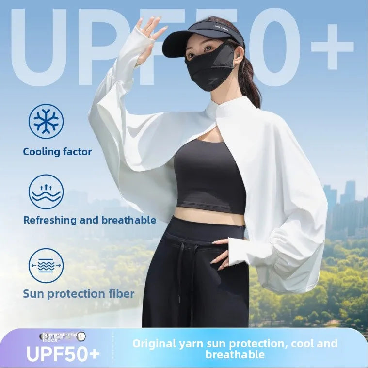 Women's Summer Cycling Driving UV-Proof Blouse Cape Breathable Sun Protection Shawl Popular New Models