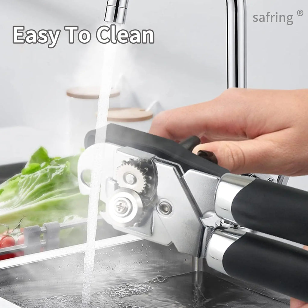 Heavy Duty Manual Can Opener Sturdy Stainless Steel with Comfort Grip It Also Functions As A Multi-functional Bottle Opener.