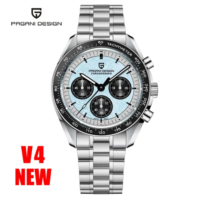 PAGANI DESIGN Moon Mens Watches 2025 Top Brand Luxury Quartz Watch For Men Chronograph Luminous Sapphire Mirror Waterproof Clock