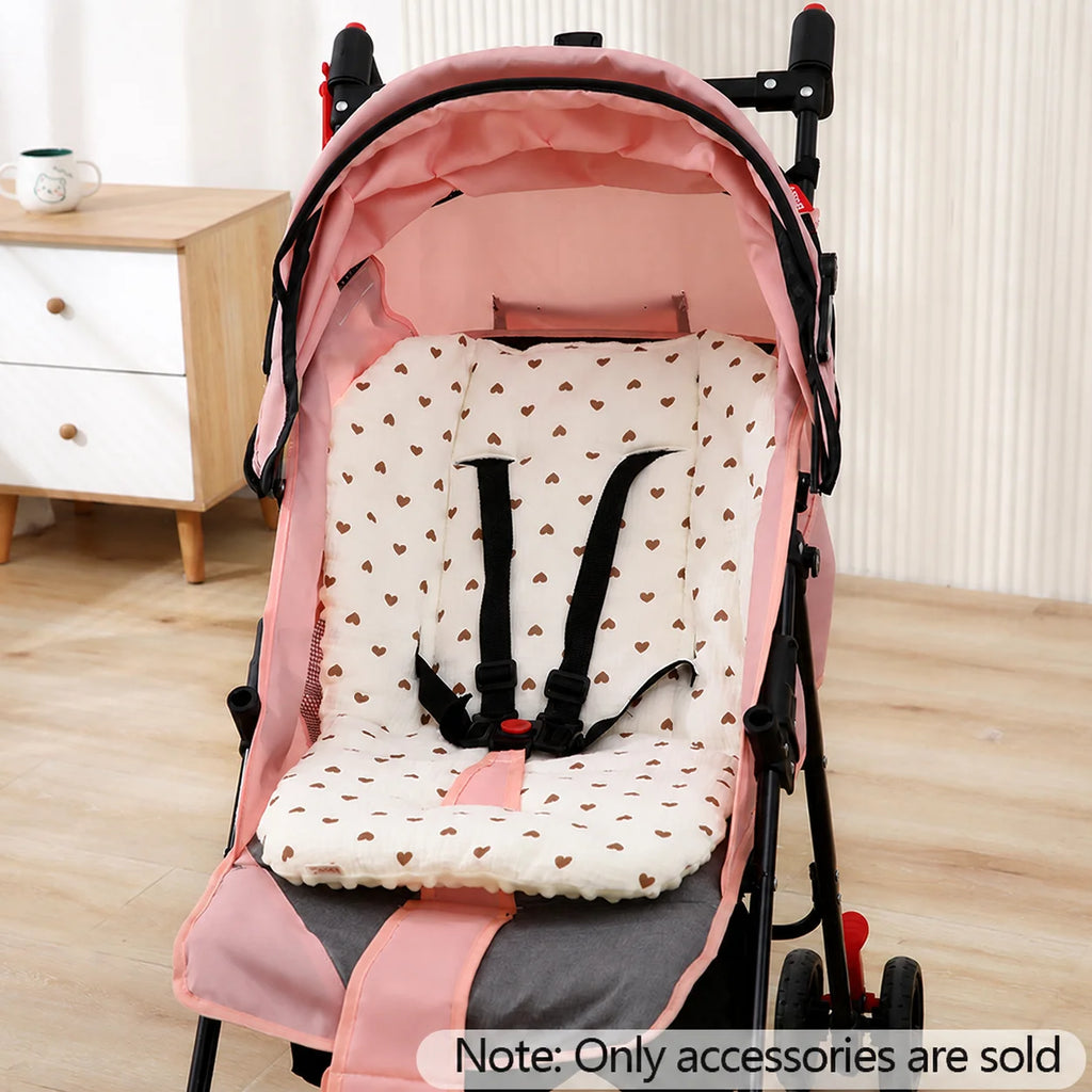 Baby Stroller Cushion, Baby Stroller Cotton Pad, Stroller Seat Cushion, Baby Car Seat Liner, Breathable Stroller Accessories, Suitable for Both Boys and Girls