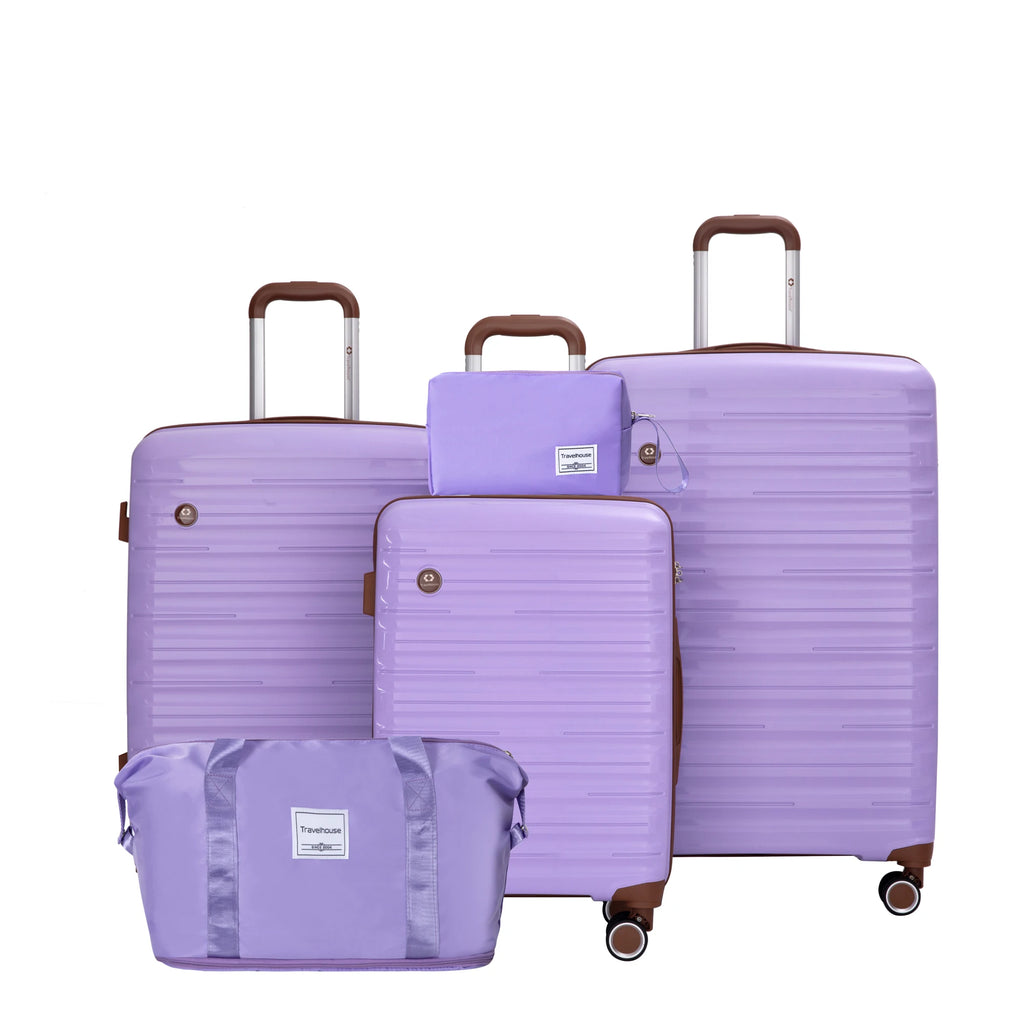 Luggage Sets 5 Piece, Suitcases with Double Spinner Wheels and TSA Lock, Hardcase 3 Set Luggage with Travel Duffle Bag
