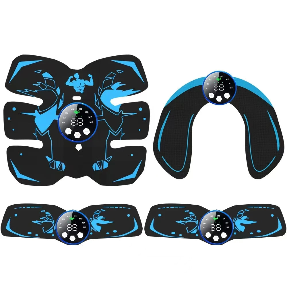 EMS abdominal fitness equipment set with 8 abdominal training modes and 29 intensity home exercise lazy fitness equipment