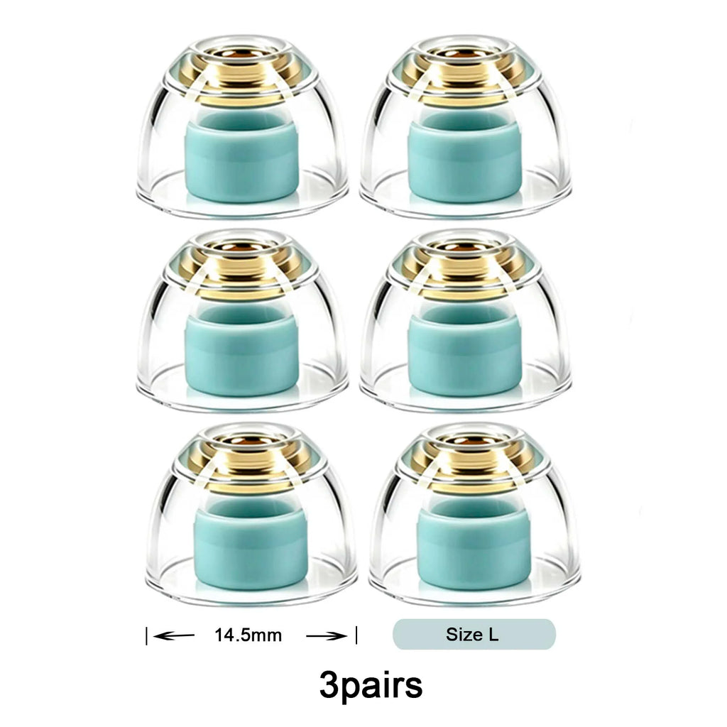 Angelears' Selected Eartips - AE300 Brass Nozzle Liquid Silicone Hybrid Eartips High-Density Brass Core Soft Silicone S/M/L