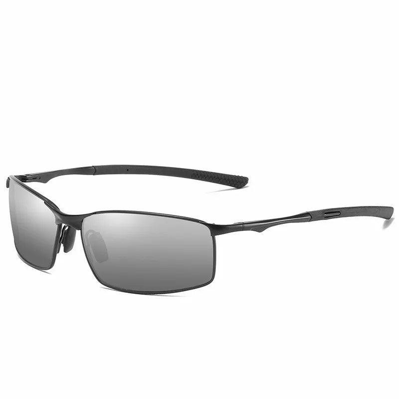 Rectangle Metail Frame Polarized Sunglasses Men Brand Designer Color Changing Sun Glasses Driving Oculos De Sol UV400