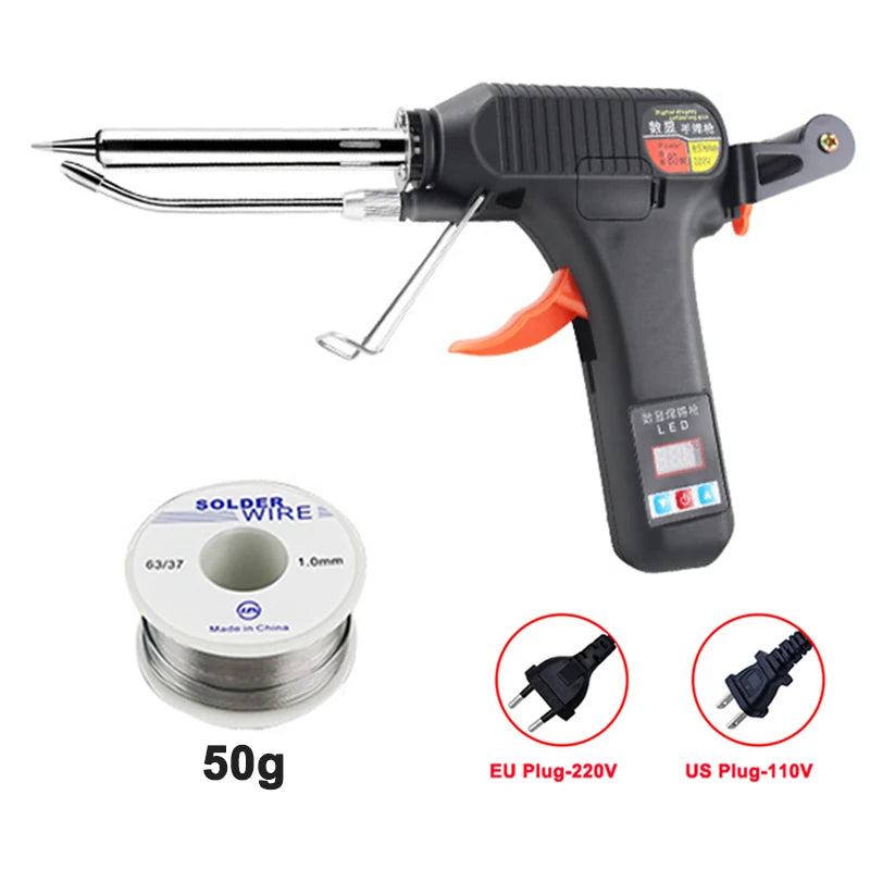 80W Digital Display Soldering Iron Gun 110V / 220V 180-520°C Adjustable Temperature Automatic Send Tin Gun welding Repair Tool