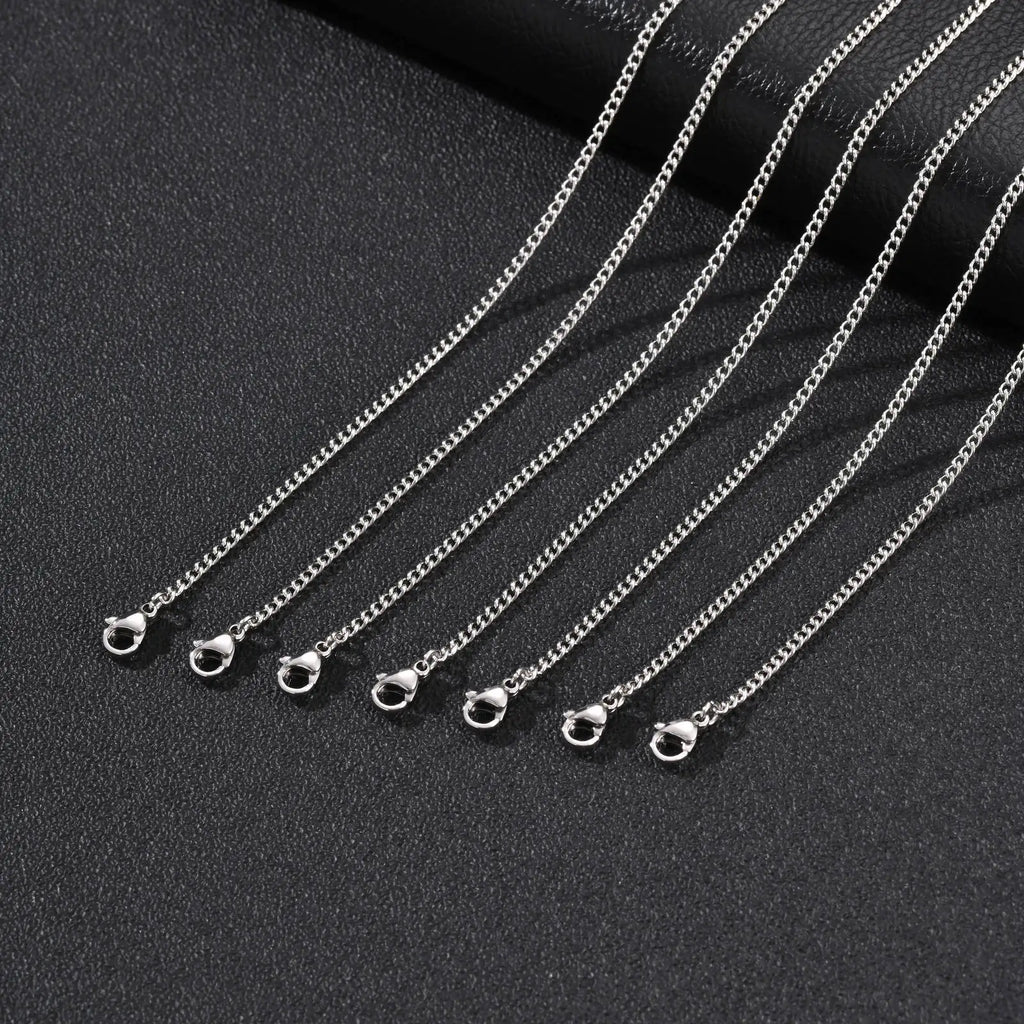 Vnox 45/50/55/60/65/70/80cm Silver Gold Color Link Chain Classic Necklace for Men, Stainless Steel Fashion Daily Jewelry Gift