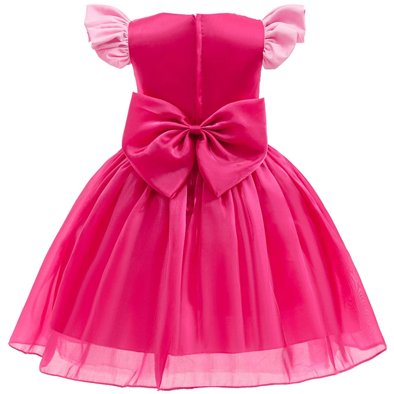 Disguise Cartoon Dog Leader Outfit Girls Skye Princess Dress For Children Carnival Halloween Birthday Party Performance Dress Up