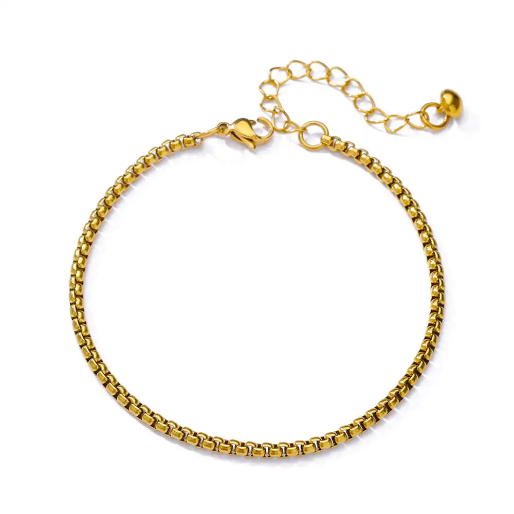 Colorful Boho Drops Anklets For Women Gold Color Stainless Steel Geometric Anklet Luxury Wedding Aesthetic Summer Jewelry Gift