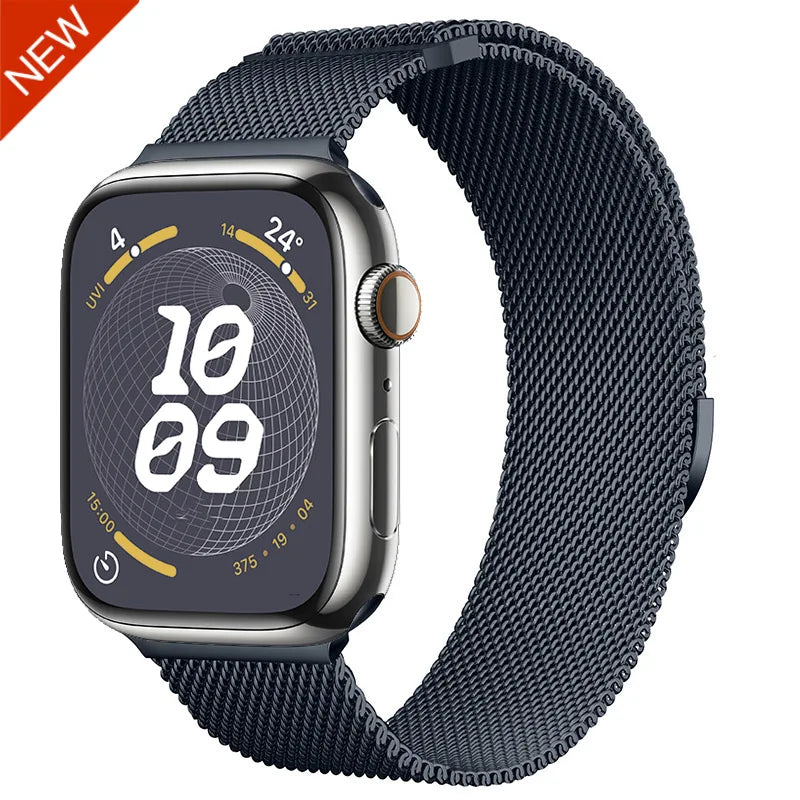 Milanese Strap for Apple Watch 44mm 40mm 45mm 41mm 46mm 42mm 38 49mm Metal Bracelet iWatch Series 11 10 Ultra 9 8 7 6 5 SE3 band