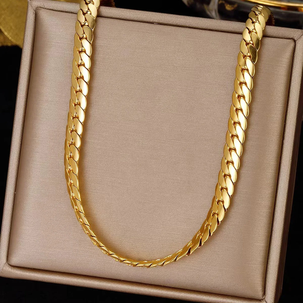 Hot 20-60CM 925 Sterling Silver 18K Gold Color 5MM Chain Luxury Design Necklace for Woman Men Wedding Engagement Jewelry