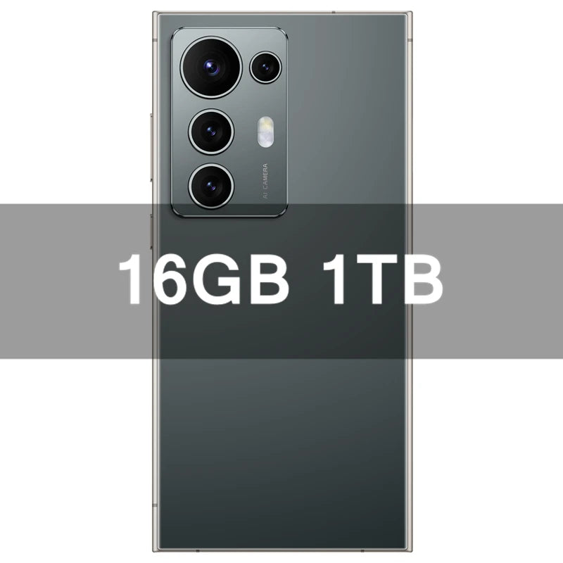 S25 ultra New smartphone 7.3inch HD 8000Mah Screen 16GB+1TB Android14 cellulare CellPhone 5G Mobile Dual Sim Face Unlocked AC24