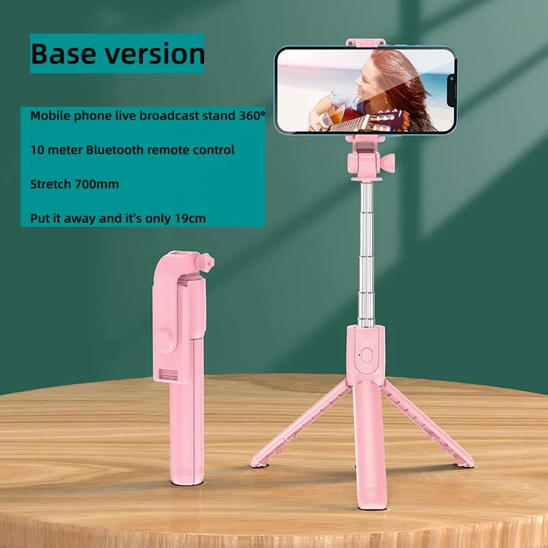 Retractable Wireless Live Broadcast Stand Mobile Phone Live Holder Smartphone Dimmable With Selfie Stick LED Fill Light Video