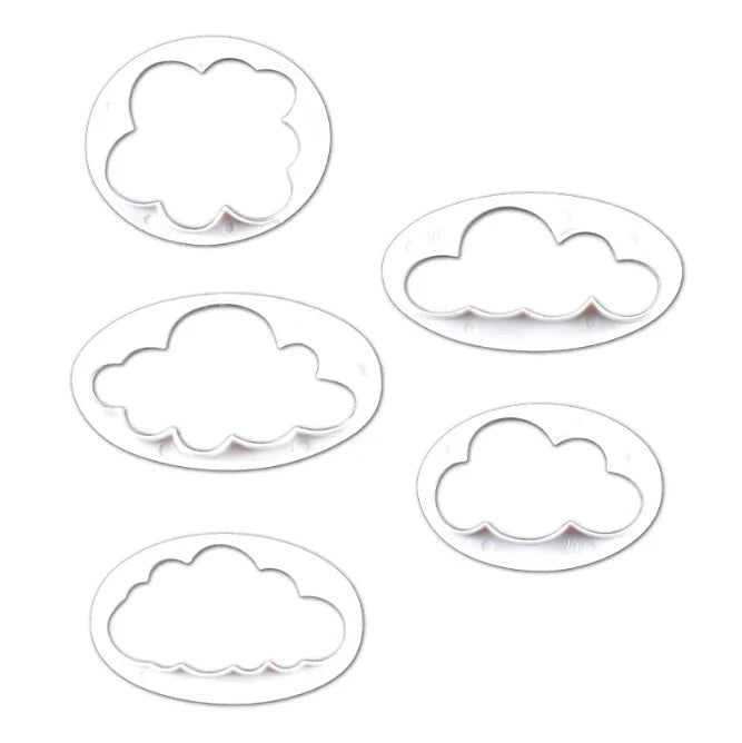 5Pcs/set Fondant Cutter Cloud Plastic Cake Cookie Biscuit Cutter Fondant Mold Fondant Cake Decorating Tools Sugar Craft