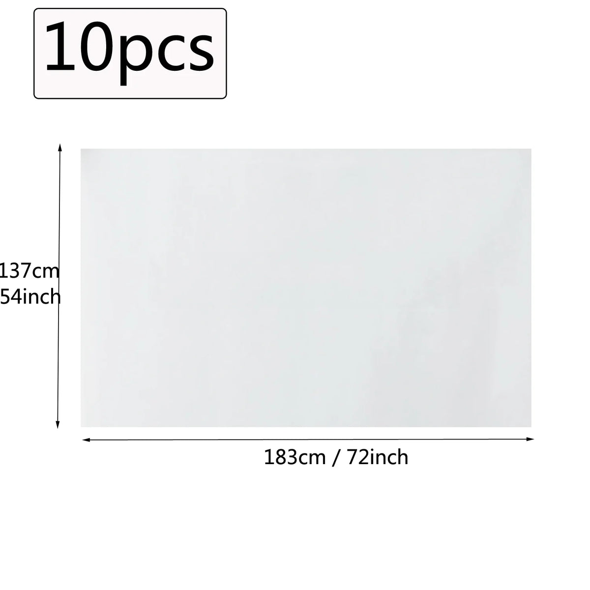 White Disposable Table Covers Cloth Tablecloth Easy Cleanup PE Plastic Rectangle Tablecloth for Party Wedding 10/5/2pcs