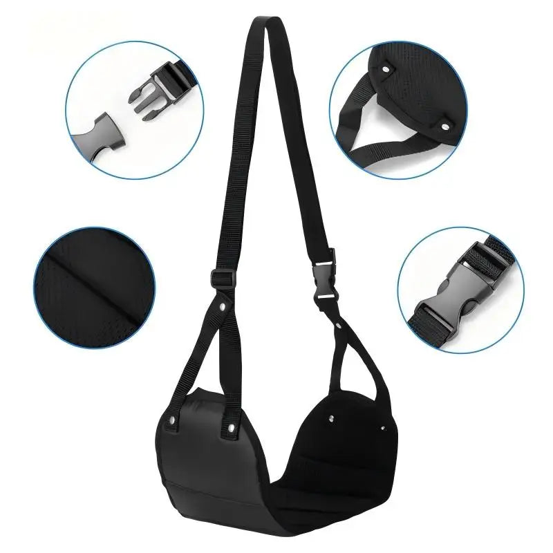 Homefish Custom Portable Adjustable Foot Hammock Travel Foot Rest Ultralight Carry On Footrest For Airplane Flight Office Relax