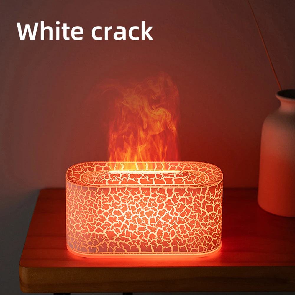 Essential Oil Diffuser,Flame Colorful Water Vapor Fire Humidifier for Aromatherapy Aroma Therapy Machine Room,Flame Diffuser