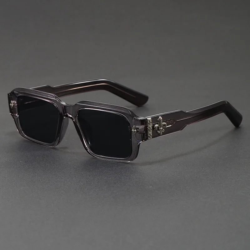 Retro Square Leopard Print Sunglasses For Men Women Fashion Punk Rectangle Sunglasses UV400