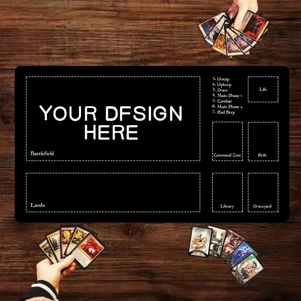 Custom TCG Playmat 24"X14" Personalized Play Mat Custom Board Game Mats With Zones Magic Tabletop Accessories Trading Card Games