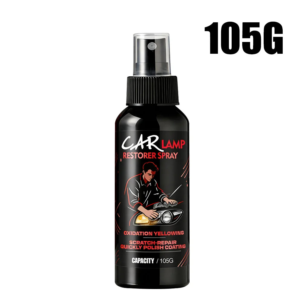 Car Headlight Restoration Polishing Kit - Headlamp Scratch Remover Repair Cleaning Paste Remove Oxidation Headlight Polish Spray