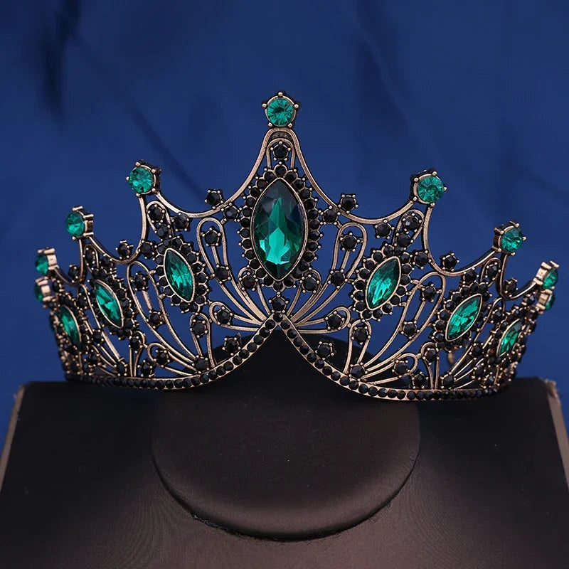 Bridal Crown Baroque Vintage Princess Queen Headwear Crystal Tiara For Women Wedding Crown Hair Dress Accessories Jewelry