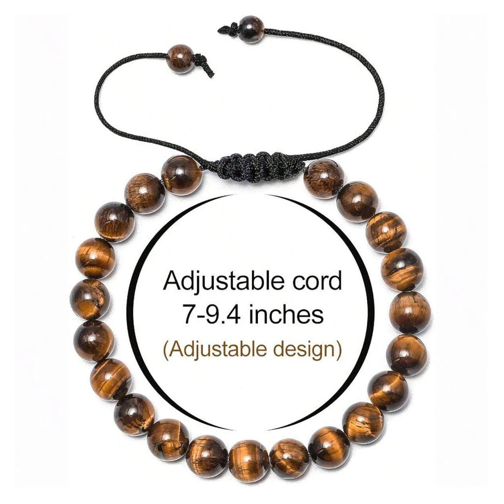 3 Style 8mm Natural Tiger Eyes Lava Rock Protection HANDMADE Bracelet Men's Gift