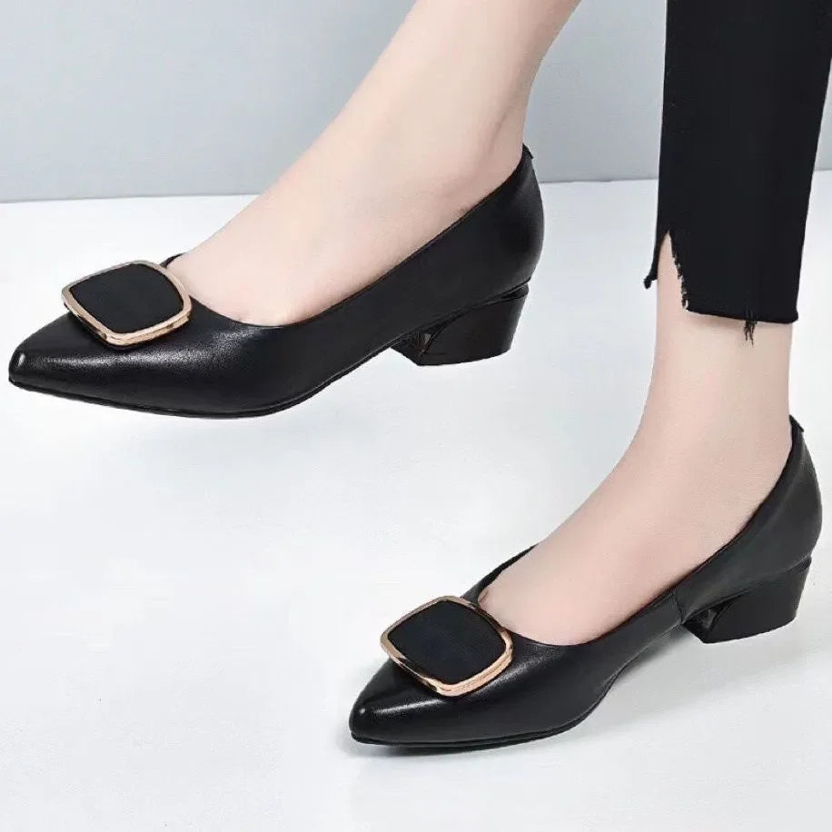 Women Fashion Sweet Light Weight Brown Spring Slip on Flat Shoes Lady Casual Black Pu Leather Office Loafers Zapatos Mujer B9646
