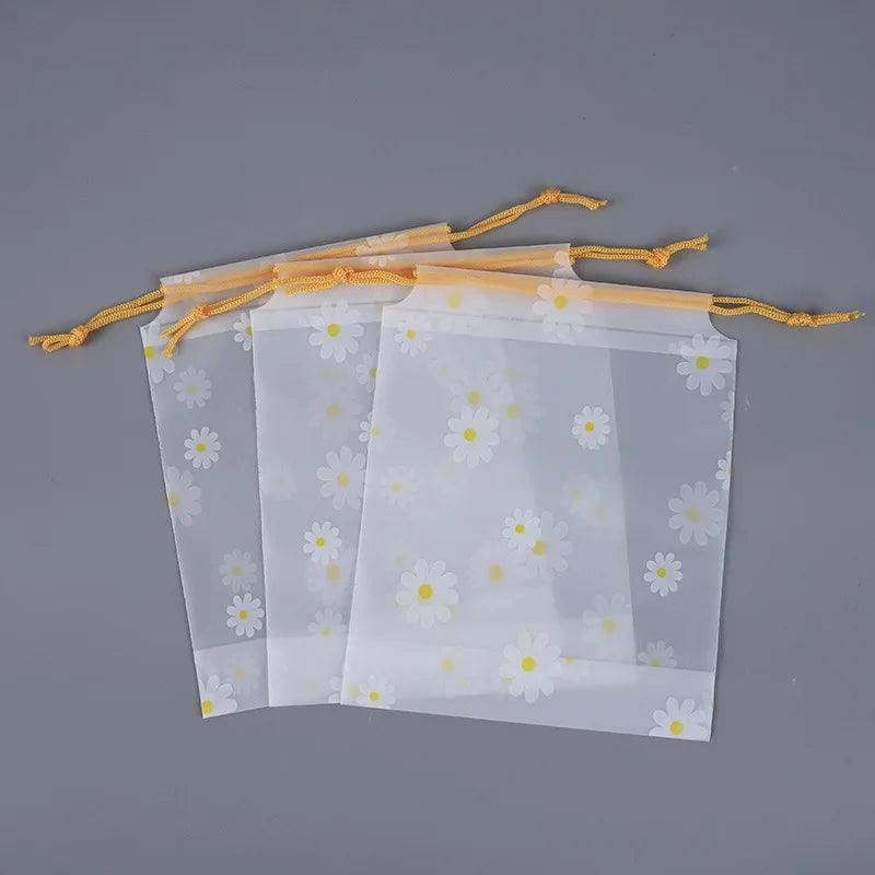 10Pcs Transparent Waterproof Travel Cosmetic Bag Towel Socks Plastic Drawstring Storage Bag Bathroom Transparent Beach Bag