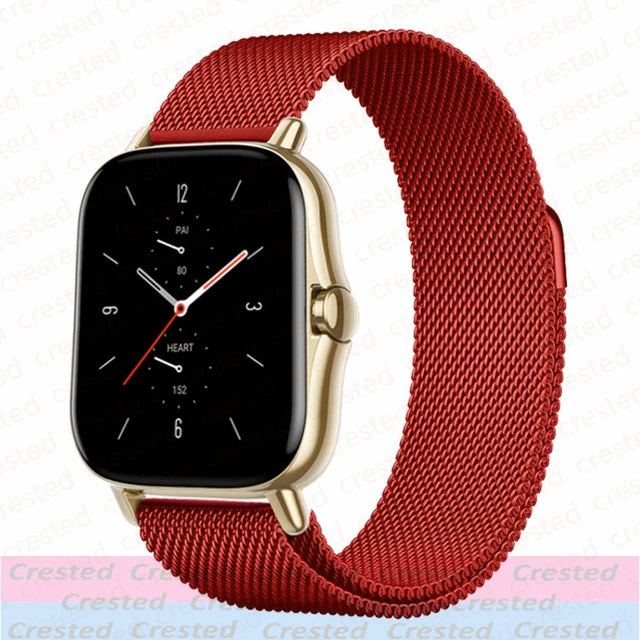 20mm/22mm Milanese band For Amazfit GTS/4/2/3/GTS2 Mini/GTR 47mm/GTR2/4/3/Pro stratos Metal Watch Bracelet Amazfit bip 5 6 strap