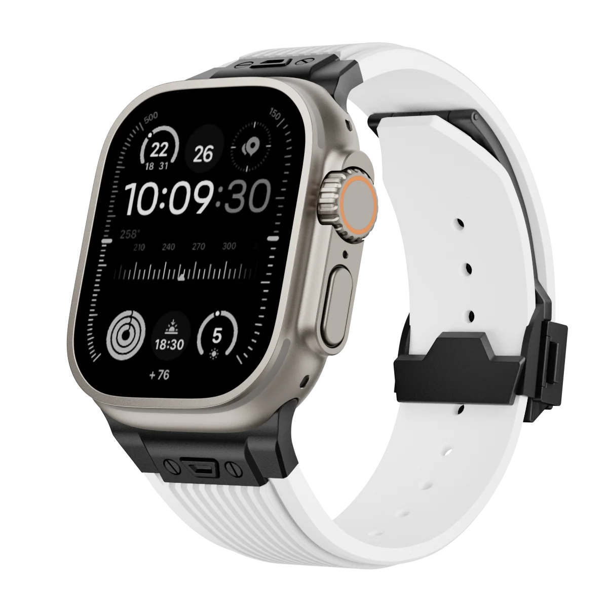 Silicone Sports Strap for Apple Watch Ultra 2/1 49mm Series 9 8 7 45mm 44mm Rubber Band for IWatch 6 5 4 3 Se 44mm 42mm Bracelet