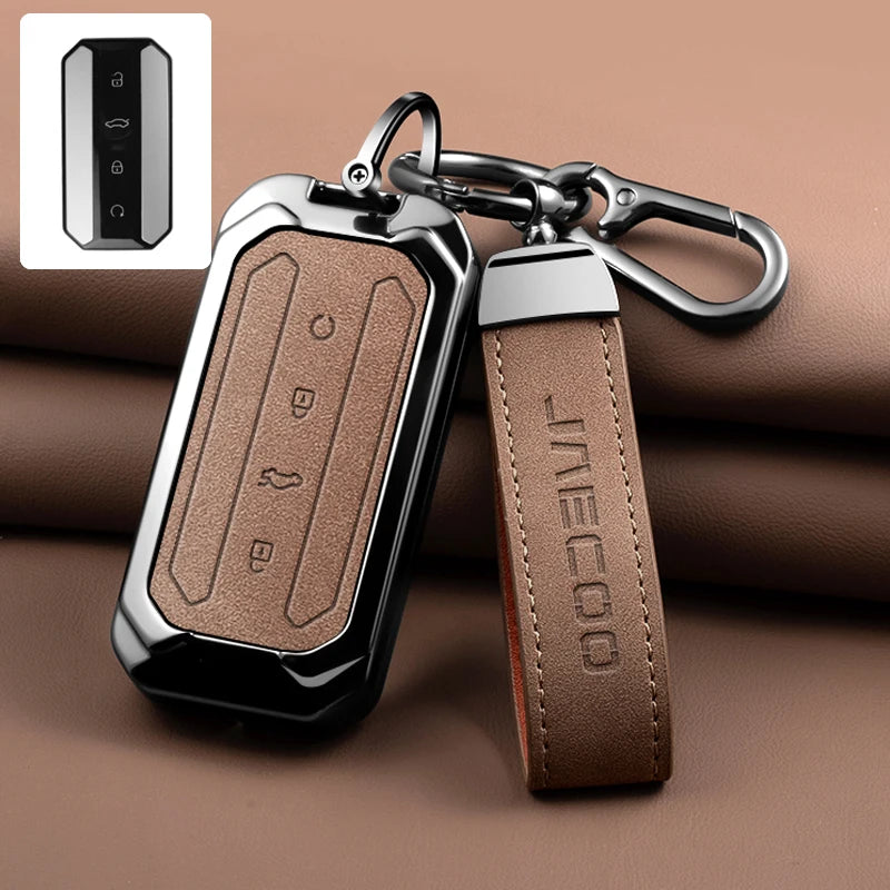 Zinc Alloy Car Key Protective Cover, Suitable for Chery Jaecoo J5 J7 5 7 2025 2026 Keychain and Keyring Car Interior Accessories
