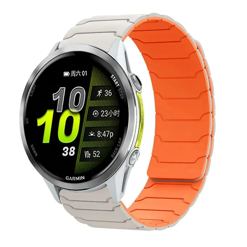 18 20 22mm Silicone Strap For Garmin Venu 4 3 2 3s 2s band Forerunner 255 165 265 255s 265s 970/Active 6/5/4 Magnetic Bracelet