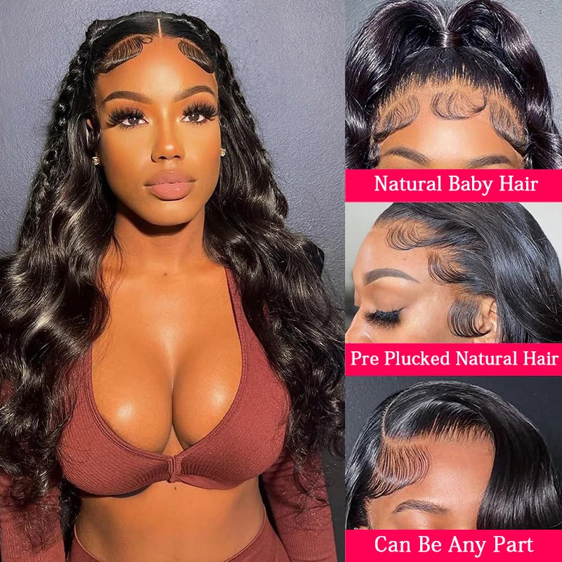 13x4 13x6 Bone Straight  Lace Front Human Hair Wig 30 38 Inch Transparent Lace Frontal Wig Human Hair Pre Plucked For Women